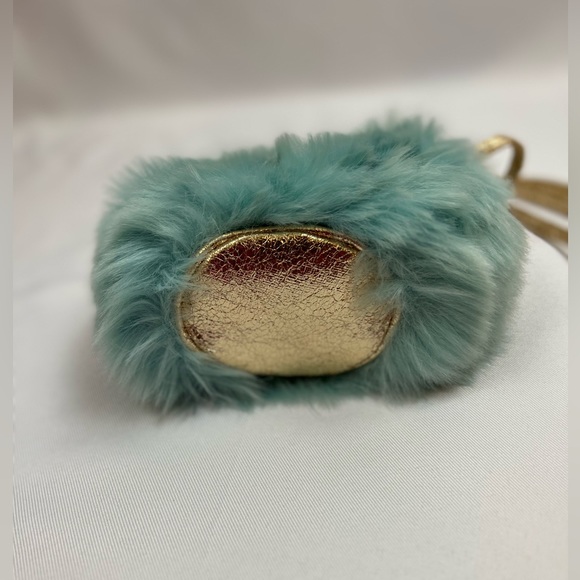 Free People | Bags | Free People faux fur blue circular bag with metallic straps - Picture 8 of 8